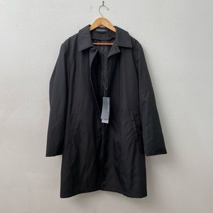 PERRY ELLIS black removable insulated insert trench coat